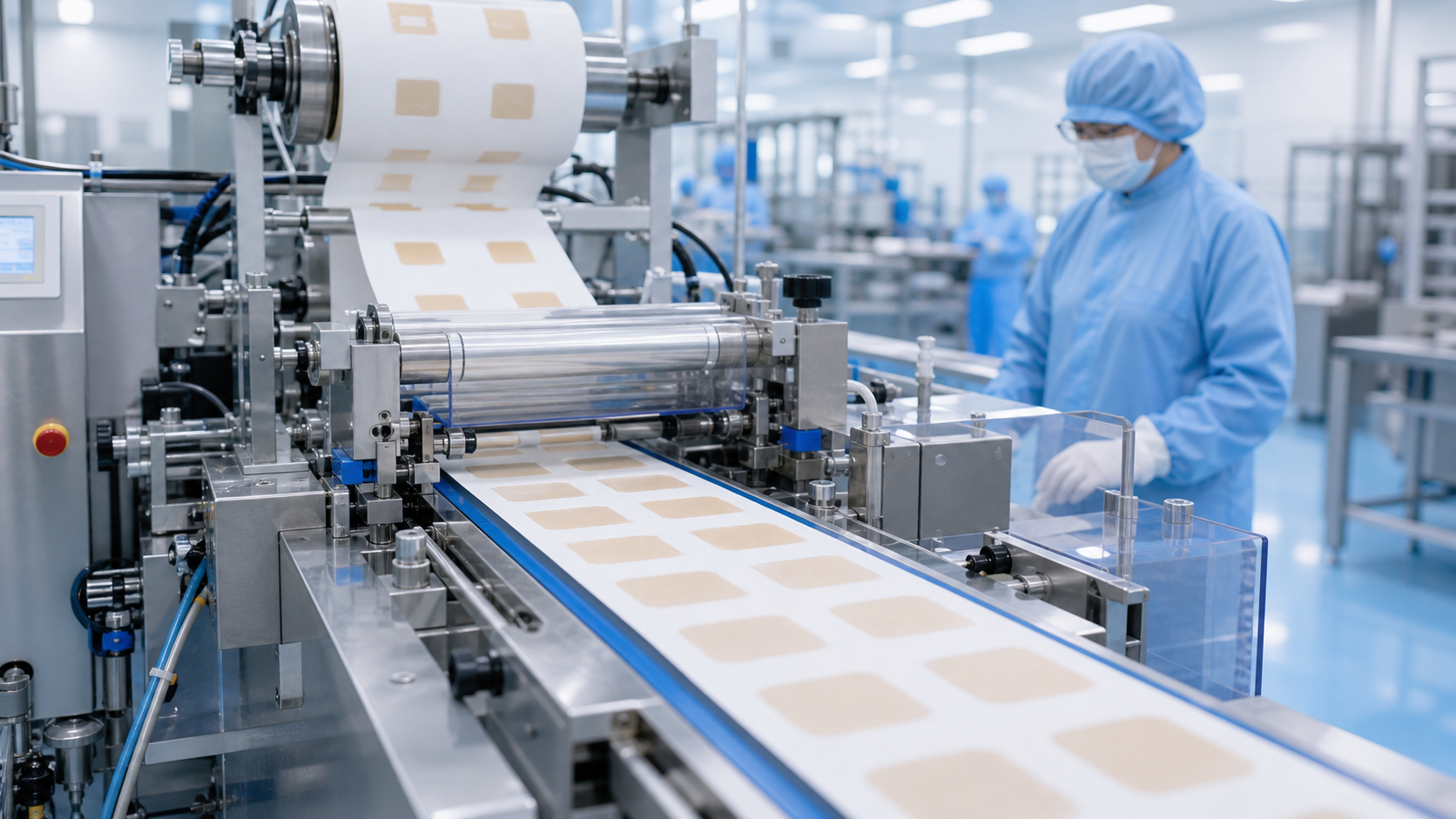 Automated transdermal patch production line
